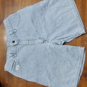 Vintage women's Wrangler Pinstriped Denim Shorts High Rise Waist sz 10